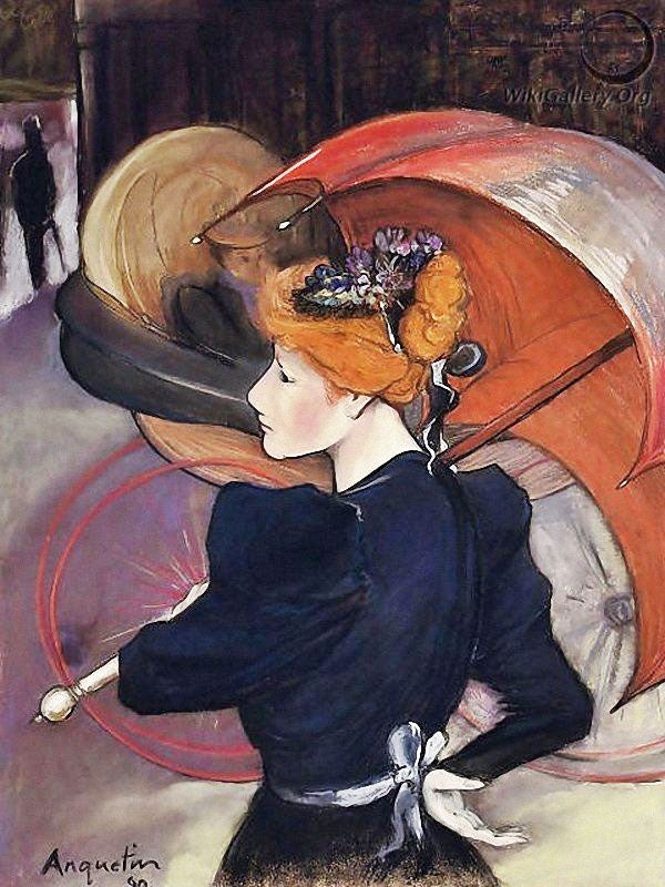 WOMAN WITH UMBRELLA