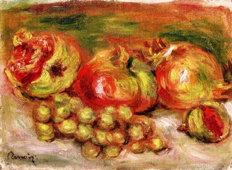 POMEGRANATES AND GRAPES