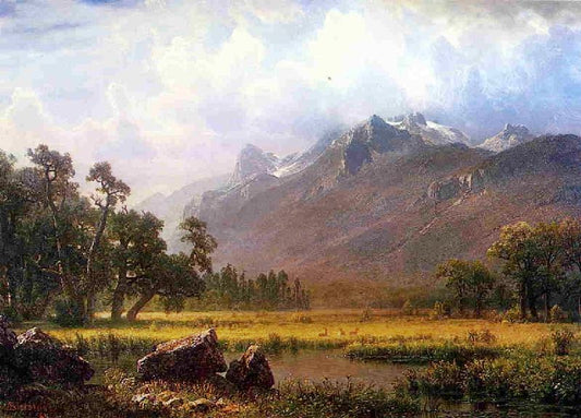 The Sierras Near Lake Tahoe, California by Albert Bierstadt