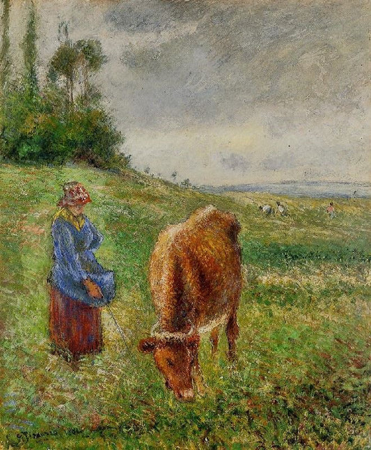 Cowherd, Pontoise by Camille Pissarro