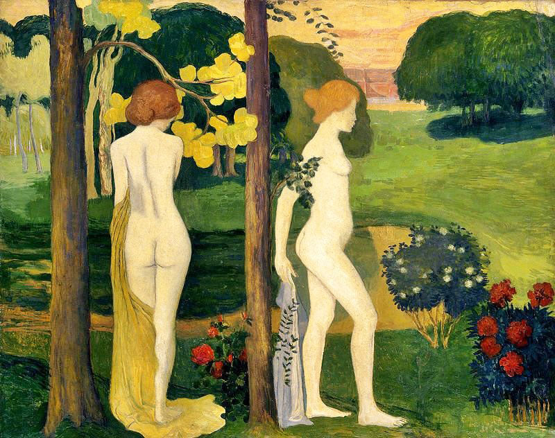 TWO NUDES IN A LANDSCAPE