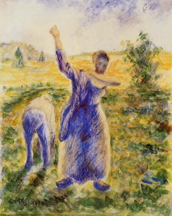Workers In The Fields by Camille Pissarro
