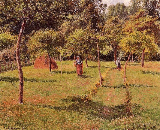 Enclosed Field At Eragny by Camille Pissarro