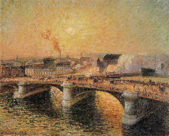 The Pont Boieldieu, Rouen: Sunset by Camille Pissarro