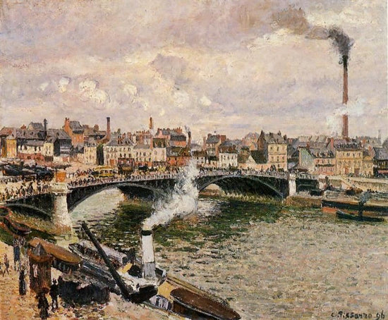 Morning, Overcast Day, Rouen by Camille Pissarro