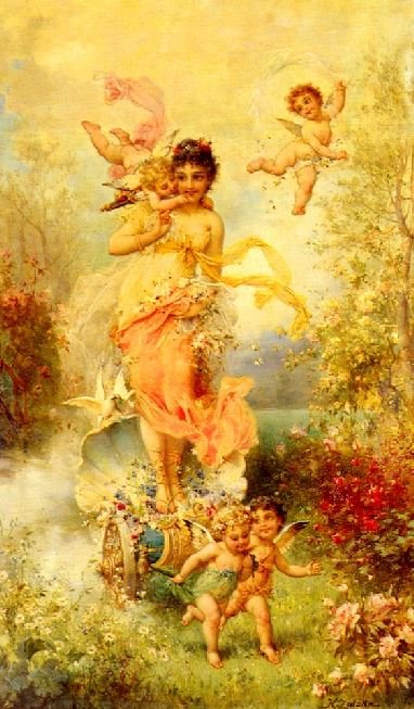 The Goddess Of Spring by Hans Zatzka
