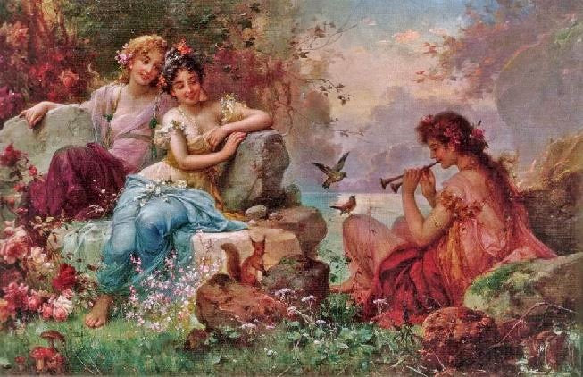 Charming The Animals by Hans Zatzka