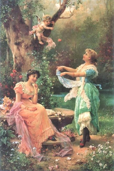 Cupid’S Toss by Hans Zatzka