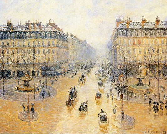 Avenue De L’Opera: Snow Effect by Camille Pissarro