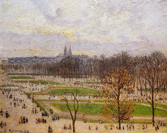 The Tuilleries Gardens: Winter Afternoon by Camille Pissarro