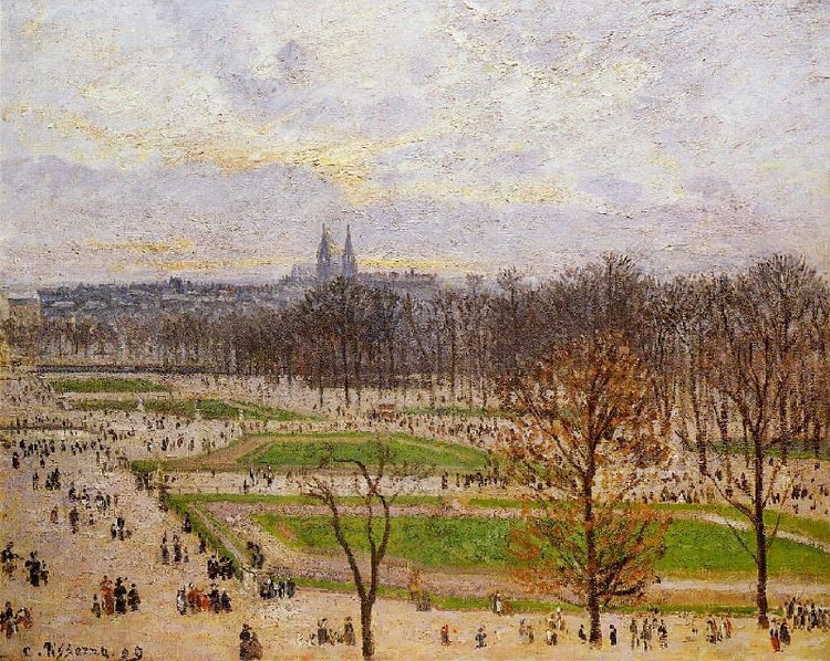 The Tuilleries Gardens: Winter Afternoon by Camille Pissarro