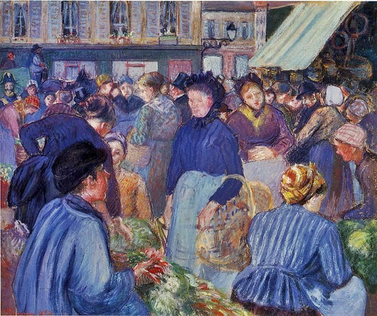 The Market At Gisors by Camille Pissarro