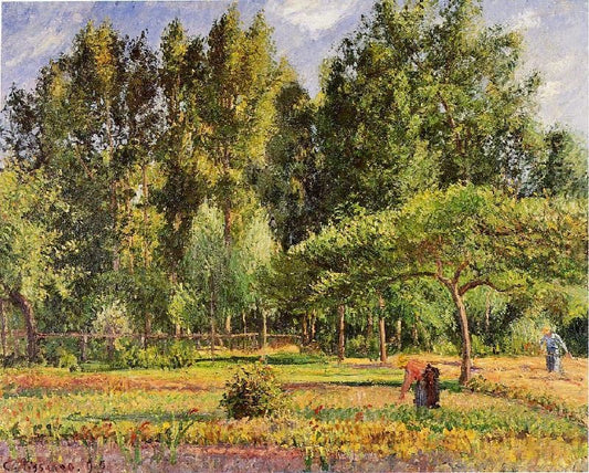 Poplars, Afternoon In Eragny by Camille Pissarro