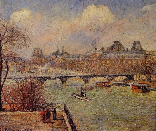 View Of The Seine From The Raised Terrace Of The Pont-Neuf by Camille Pissarro
