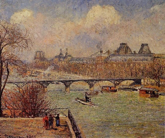 View Of The Seine From The Raised Terrace Of The Pont-Neuf by Camille Pissarro
