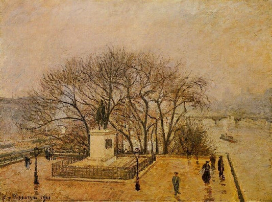 The Pont-Neuf, Statue Of Henri Iv: Mist by Camille Pissarro