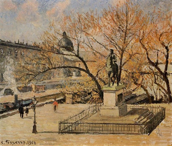 The Pont-Neuf, Statue Of Henri Iv: Morning, Sun by Camille Pissarro