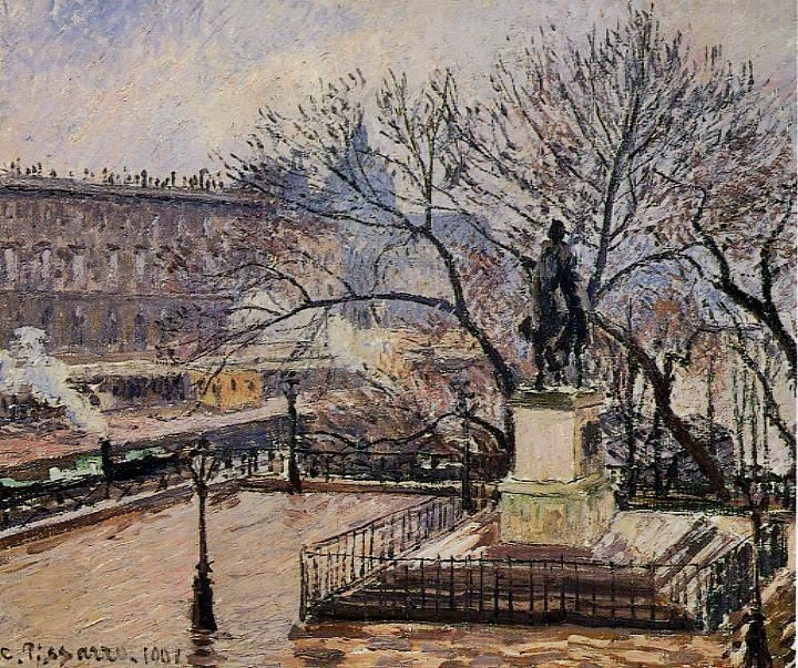 The Raised Tarrace Of The Pont-Neuf And Statue Of Henri Iv by Camille Pissarro