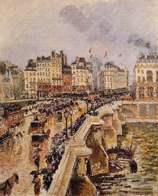 The Pont-Neuf: Rainy Afternoon by Camille Pissarro