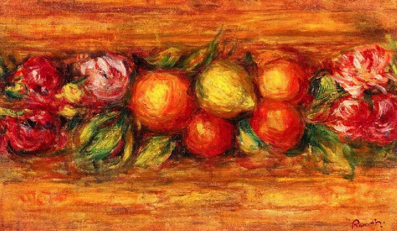 PANEL OF FRUITS AND FLOWERS