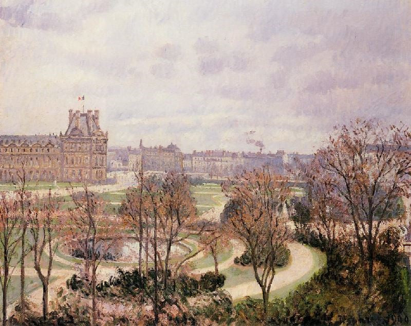 View Of The Tuileries: Morning by Camille Pissarro