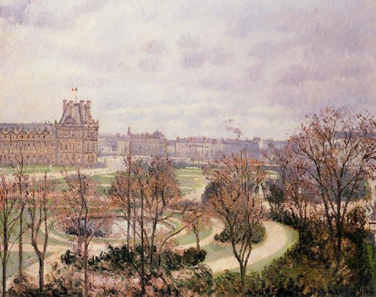 View Of The Tuileries: Morning by Camille Pissarro