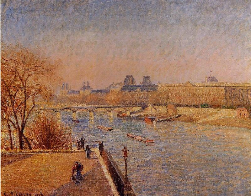 THE LOUVRE: WINTER SUNSHINE, MORNING