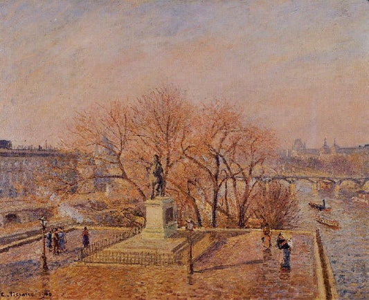 Ponty-Neuf, The Statue Of Henri Iv, Sunny Weather, Morning by Camille Pissarro