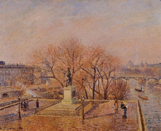 Ponty-Neuf, The Statue Of Henri Iv, Sunny Weather, Morning by Camille Pissarro