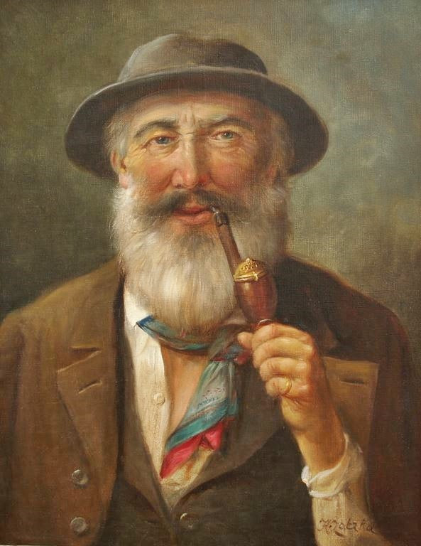 MAN SMOKING PIPE