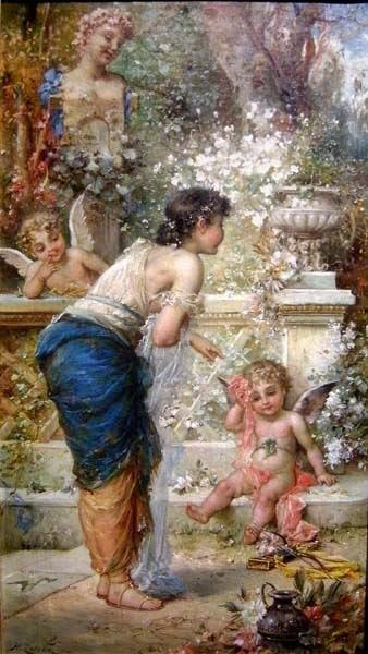 Punished Cupid by Hans Zatzka