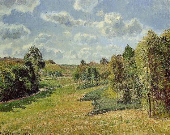 Berneval Meadows, Morning by Camille Pissarro