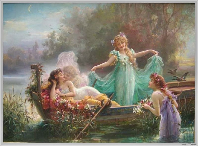 In The Boat by Hans Zatzka