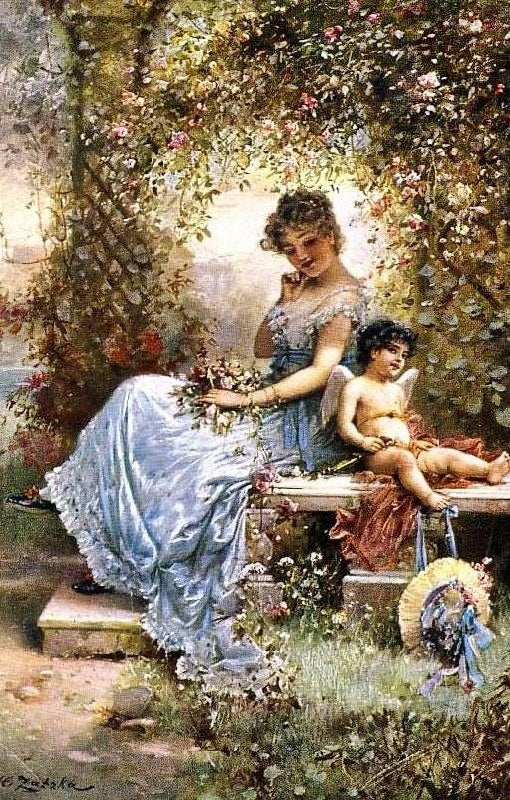 Love In The Arbor by Hans Zatzka