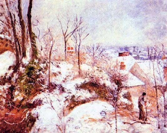 A Cottage In The Snow by Camille Pissarro