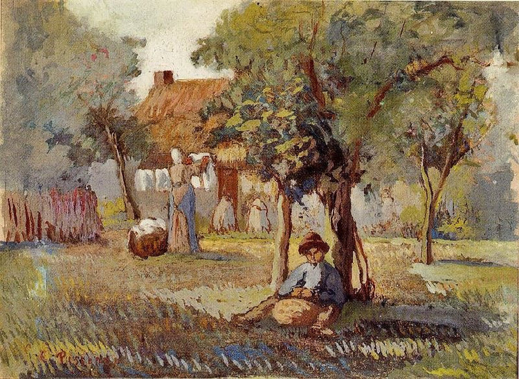 Family Garden by Camille Pissarro