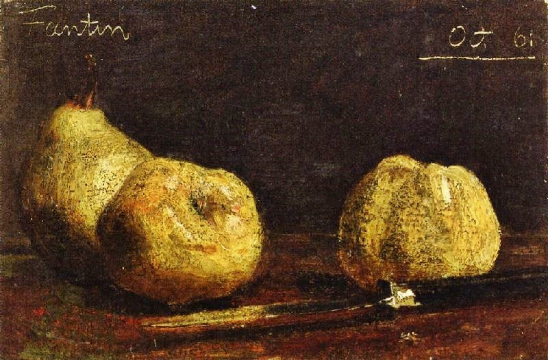 STILL LIFE, A PEAR AND TWO POTATOES
