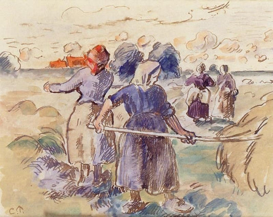 Haymakers by Camille Pissarro