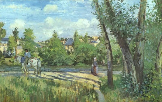 Sunlight On The Road, Pontoise by Camille Pissarro