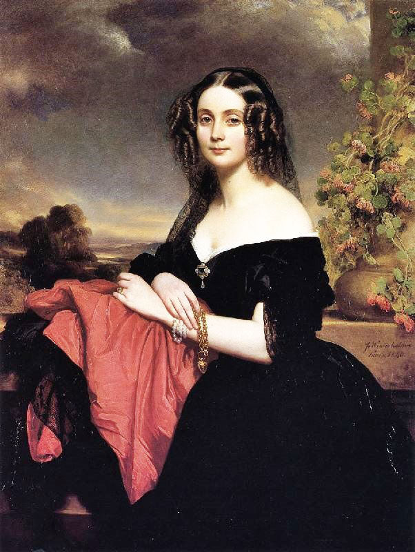 Portrait Of Claire De Bearn, Duchess Of Vallombrosa by Franz Xavier Winterhalter