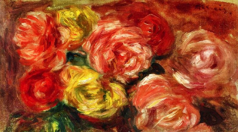 Still Life With Roses Detailed by Pierre Auguste Renoir