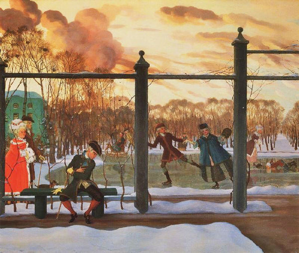 Winter. The Skating Rink by Konstantin Somov