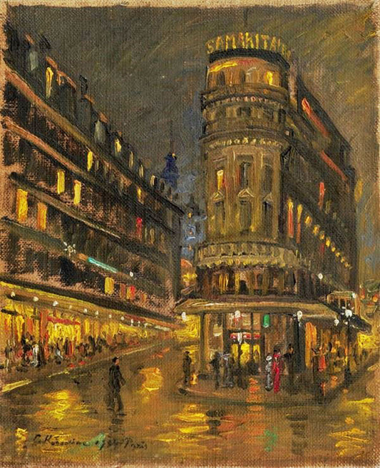 Paris At Night by Constantin Alexeevich Korovin