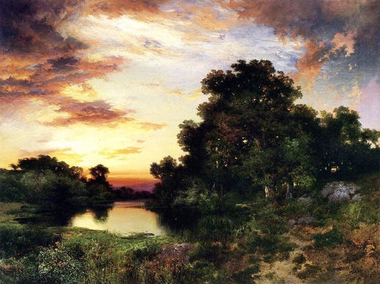 Sunset On Long Island by Thomas Moran