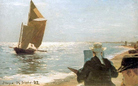 Artists On The Beach by Peder Severin Kroyer