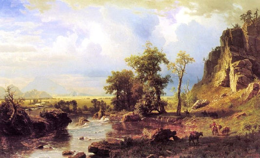 North Fort Of The Platte River, Nebraska by Albert Bierstadt