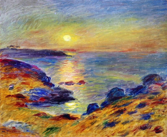 Sunset At Douarnenez by Pierre Auguste Renoir