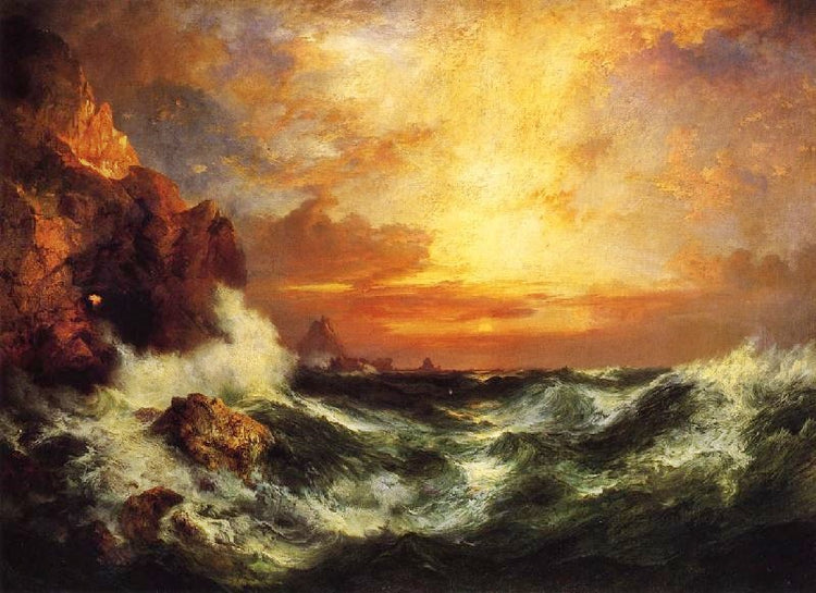 Sunset Near Land’S End, Cornwall, England by Thomas Moran