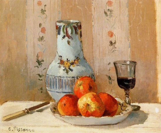 Still Life With Apples And Pitcher by Camille Pissarro