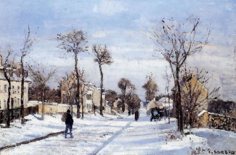 STREET IN THE SNOW, LOUVECIENNES